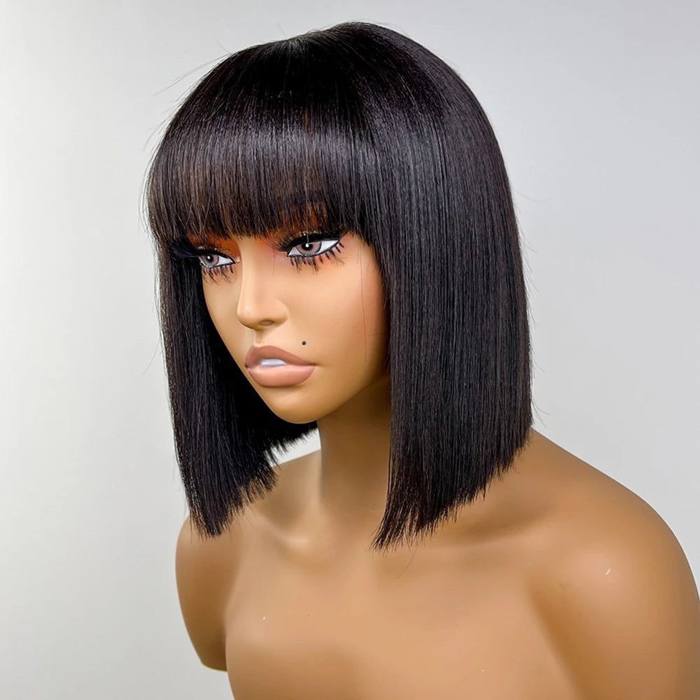 13*4 Bob Fringe wigs