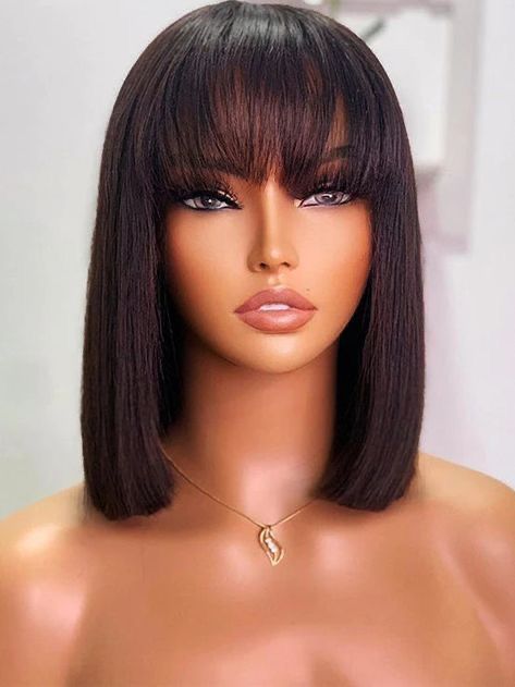 13*4 Bob Fringe wigs