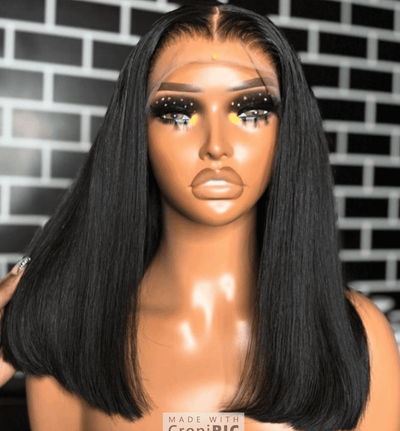 13*4 Bob Straight Wigs